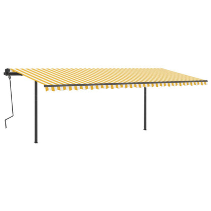vidaXL Automatische Markise mit LED & Windsensor 6x3 m Gelb & Weiß