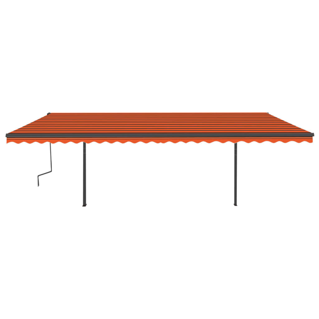vidaXL Automatische Markise mit LED & Windsensor 6x3 m Orange & Braun