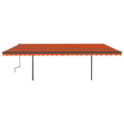 vidaXL Automatische Markise mit LED & Windsensor 6x3 m Orange & Braun