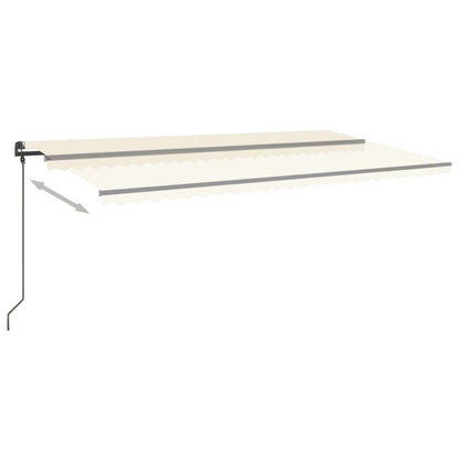 vidaXL Markise Manuell Einziehbar mit LED 6x3,5 m Creme