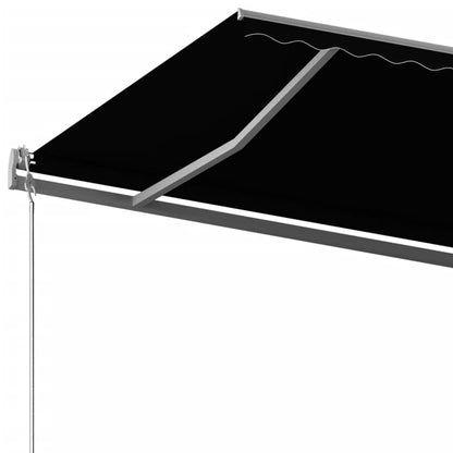 vidaXL Markise Automatisch Einziehbar mit Pfosten 6x3,5 m Anthrazit