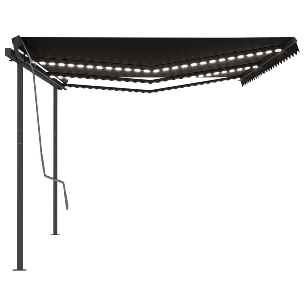 vidaXL Automatische Markise mit LED & Windsensor 6x3,5 m Anthrazit