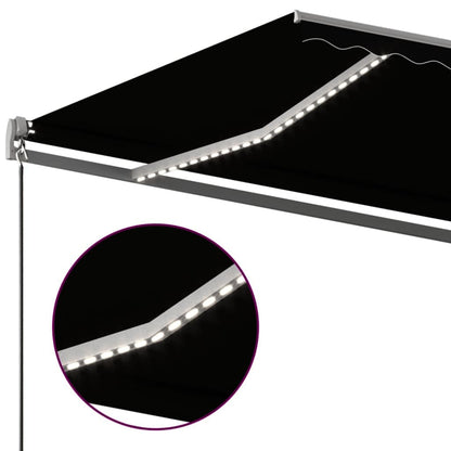 vidaXL Automatische Markise mit LED & Windsensor 6x3,5 m Anthrazit