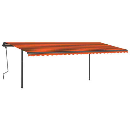 vidaXL Automatische Markise mit LED & Windsensor 6x3,5m Orange & Braun
