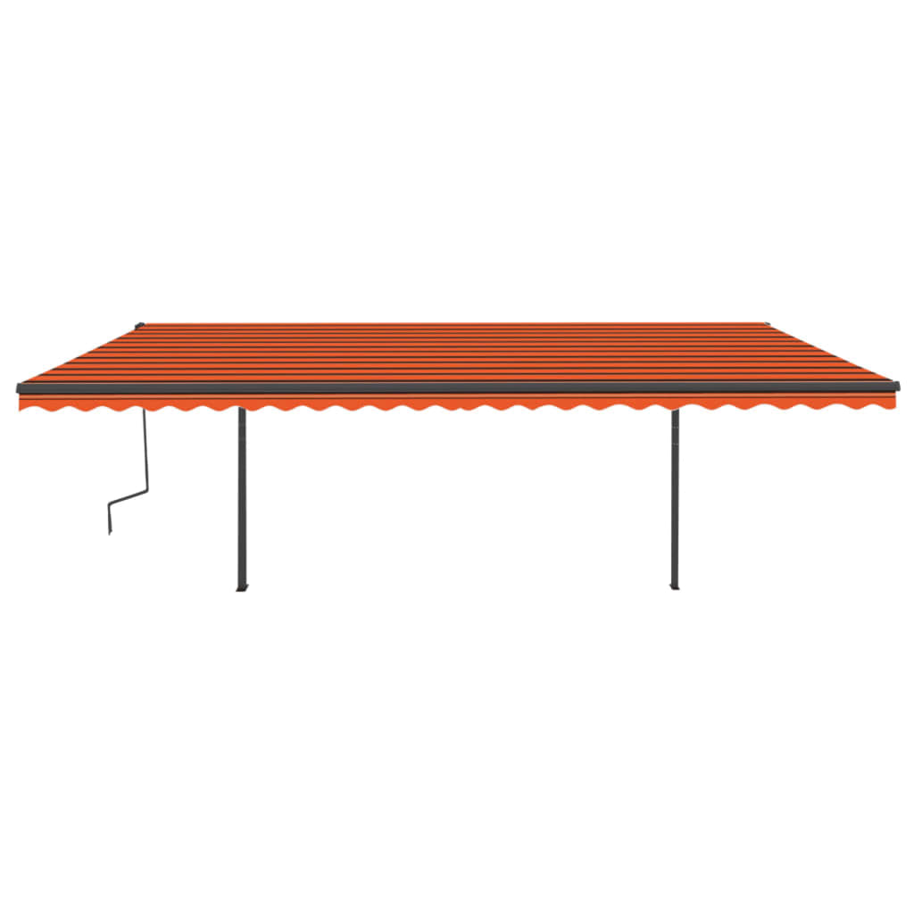 vidaXL Automatische Markise mit LED & Windsensor 6x3,5m Orange & Braun