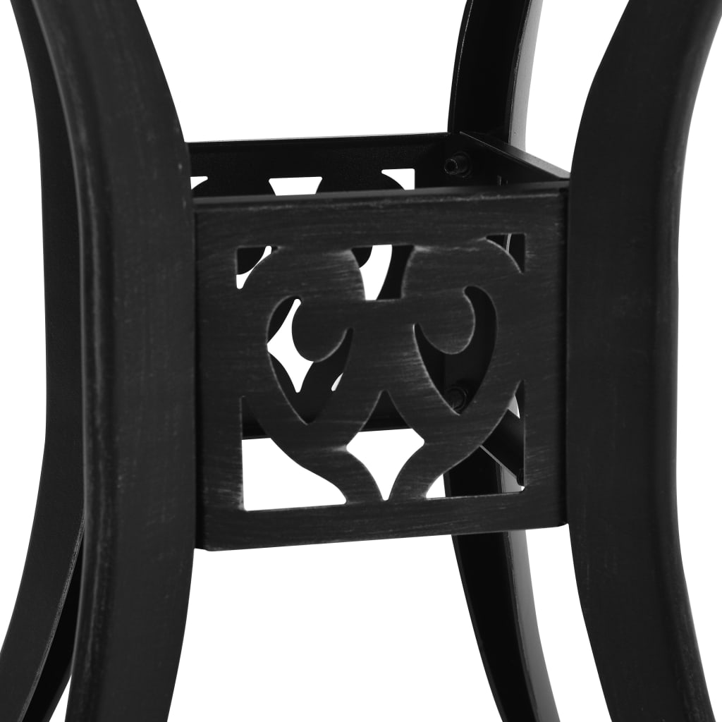 vidaXL Ensemble bistro 5 pièces en fonte d'aluminium noir