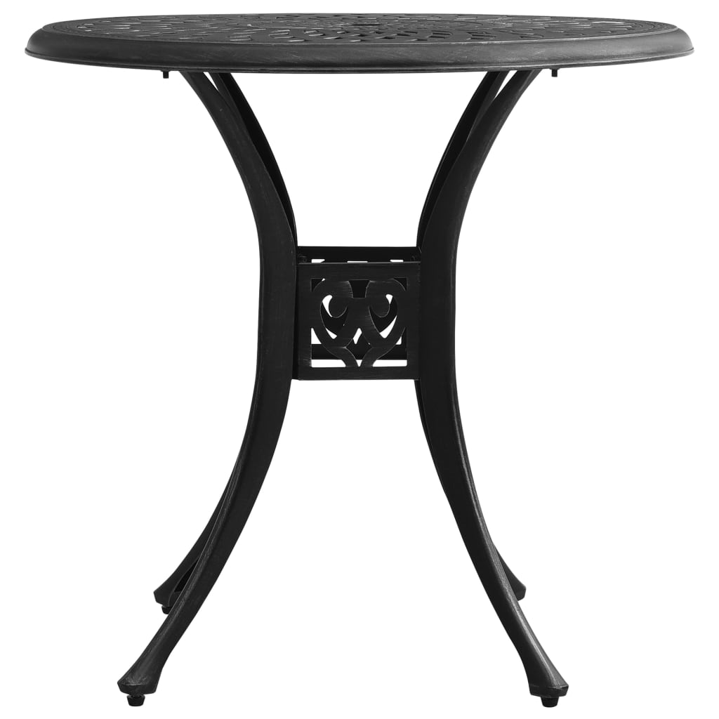 vidaXL Ensemble bistro 5 pièces en fonte d'aluminium noir