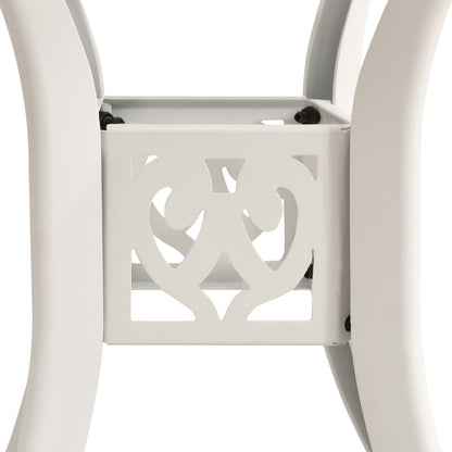 vidaXL Ensemble de bistrot 5 pièces en aluminium moulé blanc