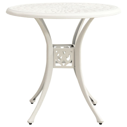 vidaXL Ensemble de bistrot 5 pièces en aluminium moulé blanc