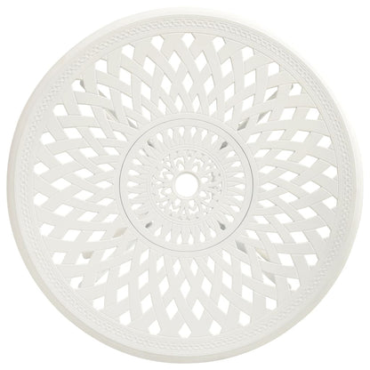 vidaXL Ensemble de bistrot 5 pièces en aluminium moulé blanc