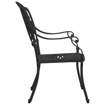 vidaXL Ensemble de bistrot 5 pièces en aluminium moulé Noir