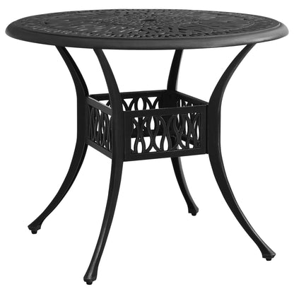 vidaXL Ensemble de bistrot 5 pièces en aluminium moulé Noir