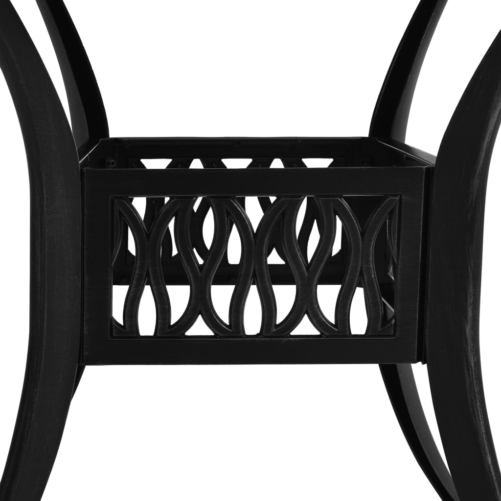 vidaXL Ensemble de bistrot 5 pièces en aluminium moulé Noir