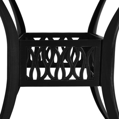 vidaXL Ensemble de bistrot 5 pièces en aluminium moulé Noir