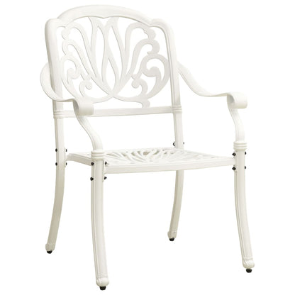 vidaXL Ensemble de bistrot 5 pcs en fonte d'aluminium Blanc