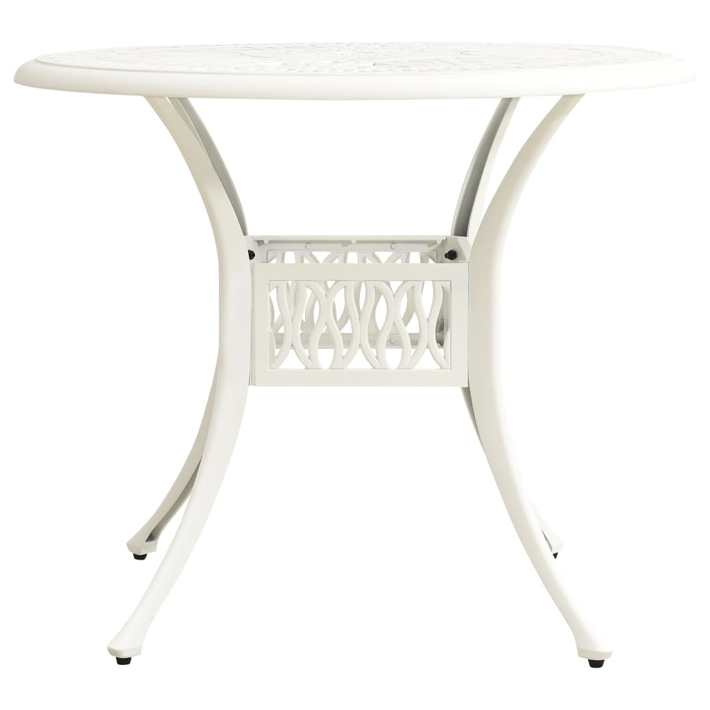 vidaXL Ensemble de bistrot 5 pcs en fonte d'aluminium Blanc