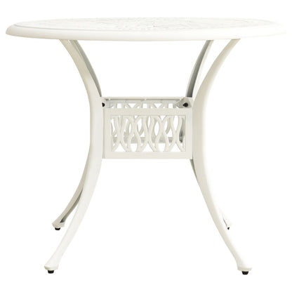 vidaXL Ensemble de bistrot 5 pcs en fonte d'aluminium Blanc