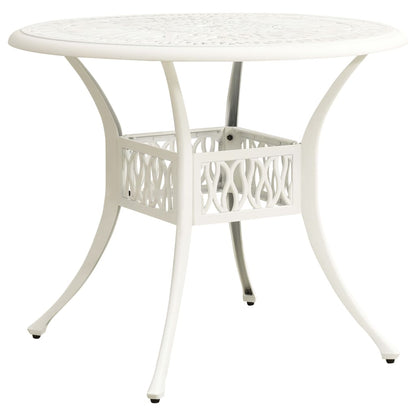 vidaXL Ensemble de bistrot 5 pcs en fonte d'aluminium Blanc