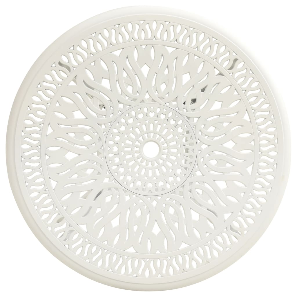 vidaXL Ensemble de bistrot 5 pcs en fonte d'aluminium Blanc