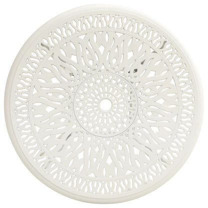vidaXL Ensemble de bistrot 5 pcs en fonte d'aluminium Blanc