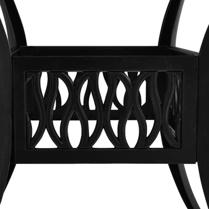vidaXL Ensemble de bistrot 5 pièces en aluminium moulé Noir