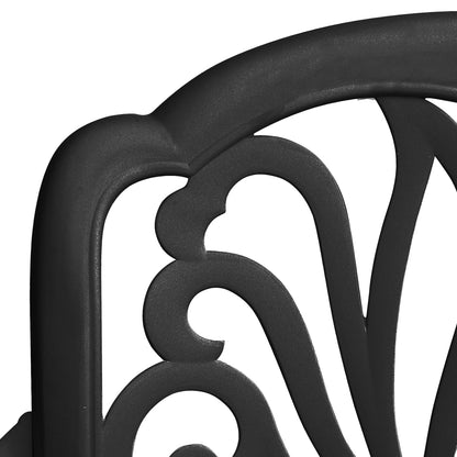 vidaXL Ensemble de bistrot 5 pièces en aluminium moulé Noir