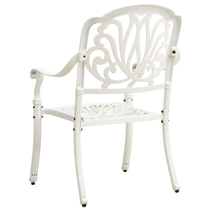 vidaXL Ensemble de bistrot 5 pcs en fonte d'aluminium Blanc