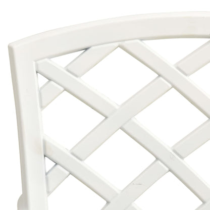 vidaXL Ensemble de bistrot 5 pcs en fonte d'aluminium Blanc