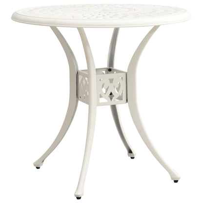 vidaXL Ensemble de bistrot 5 pcs en fonte d'aluminium Blanc