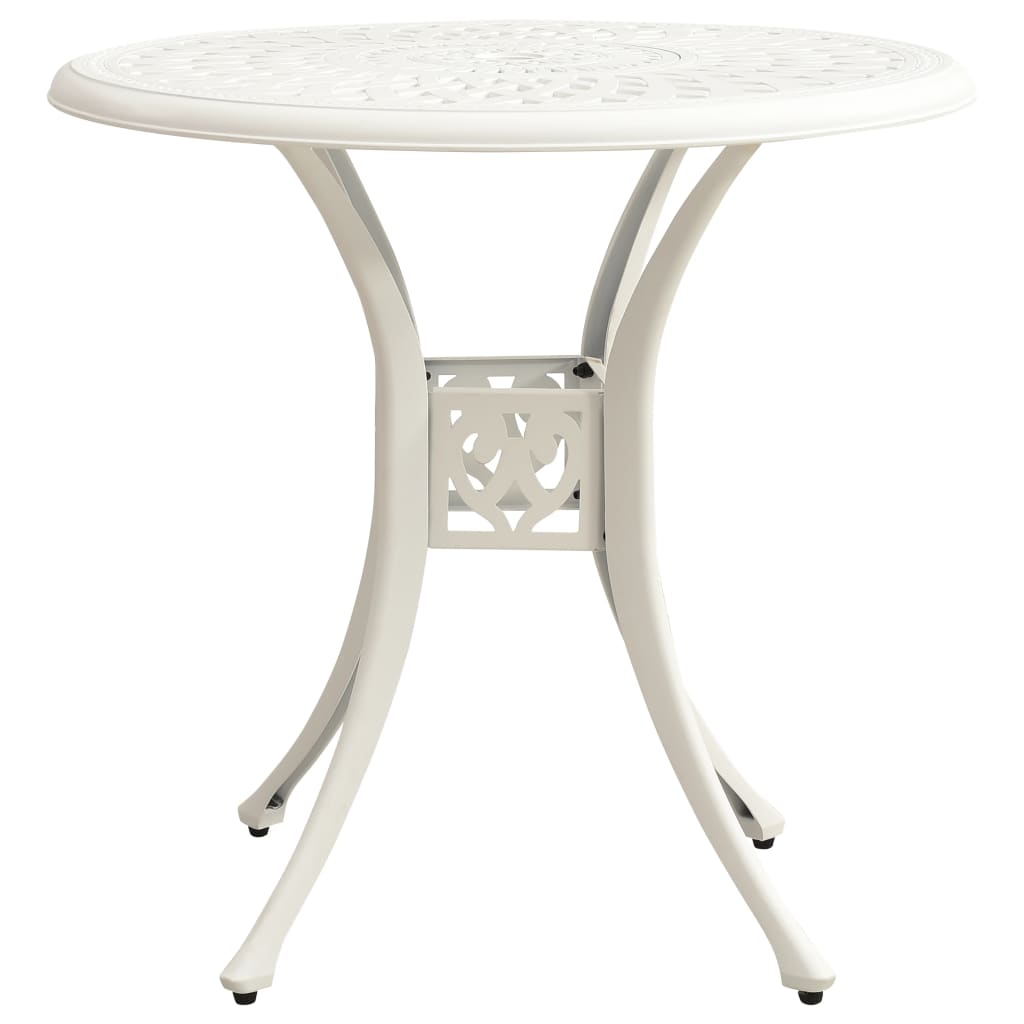 vidaXL Ensemble de bistrot 5 pcs en fonte d'aluminium Blanc