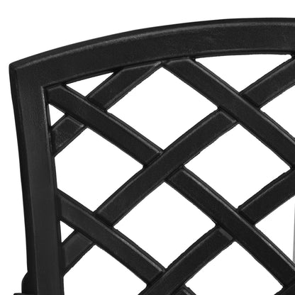 vidaXL Ensemble bistro 5 pièces en fonte d'aluminium noir