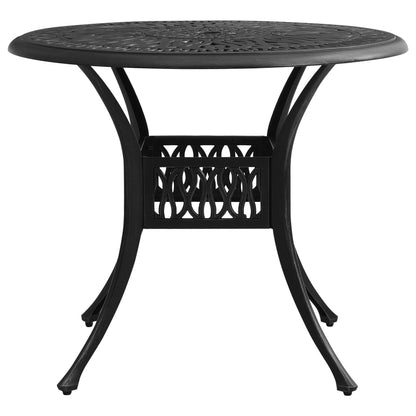 vidaXL Ensemble bistro 5 pièces en fonte d'aluminium noir