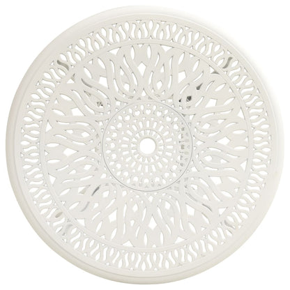 vidaXL Ensemble de bistrot 5 pcs en fonte d'aluminium Blanc