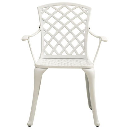 vidaXL Ensemble de bistrot 5 pcs en fonte d'aluminium Blanc