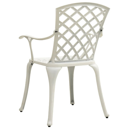 vidaXL Ensemble de bistrot 5 pcs en fonte d'aluminium Blanc