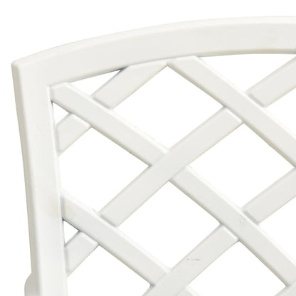 vidaXL Ensemble de bistrot 5 pcs en fonte d'aluminium Blanc