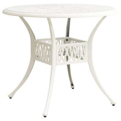 vidaXL Ensemble de bistrot 5 pcs en fonte d'aluminium Blanc