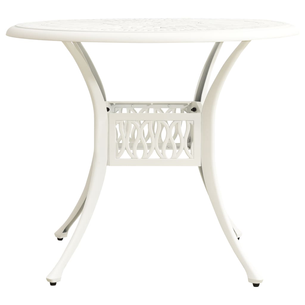 vidaXL Ensemble de bistrot 5 pcs en fonte d'aluminium Blanc
