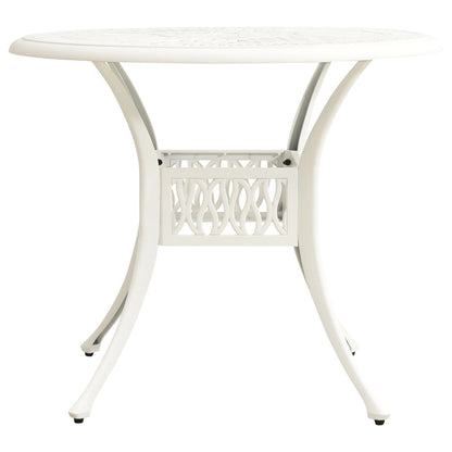 vidaXL Ensemble de bistrot 5 pcs en fonte d'aluminium Blanc