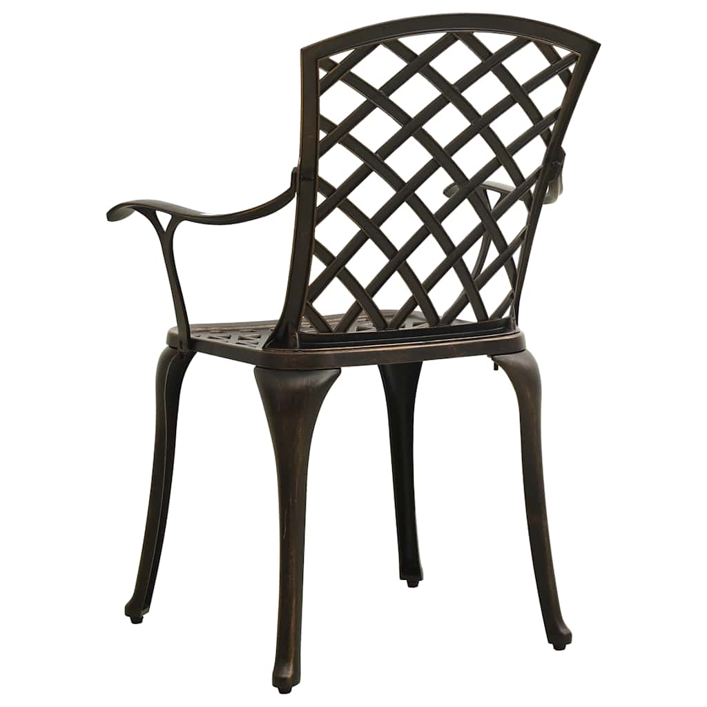 vidaXL Ensemble de bistrot 5 pcs Aluminium coulé Bronze