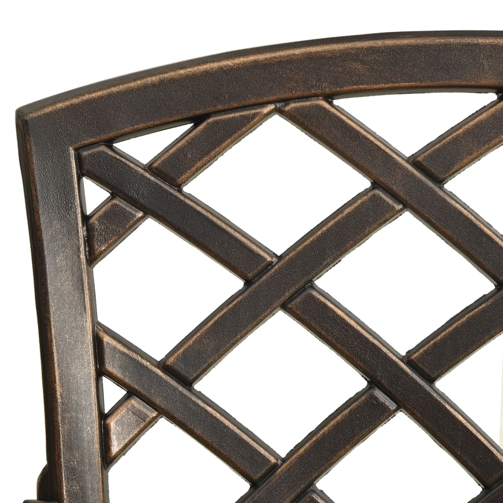 vidaXL Ensemble de bistrot 5 pcs Aluminium coulé Bronze