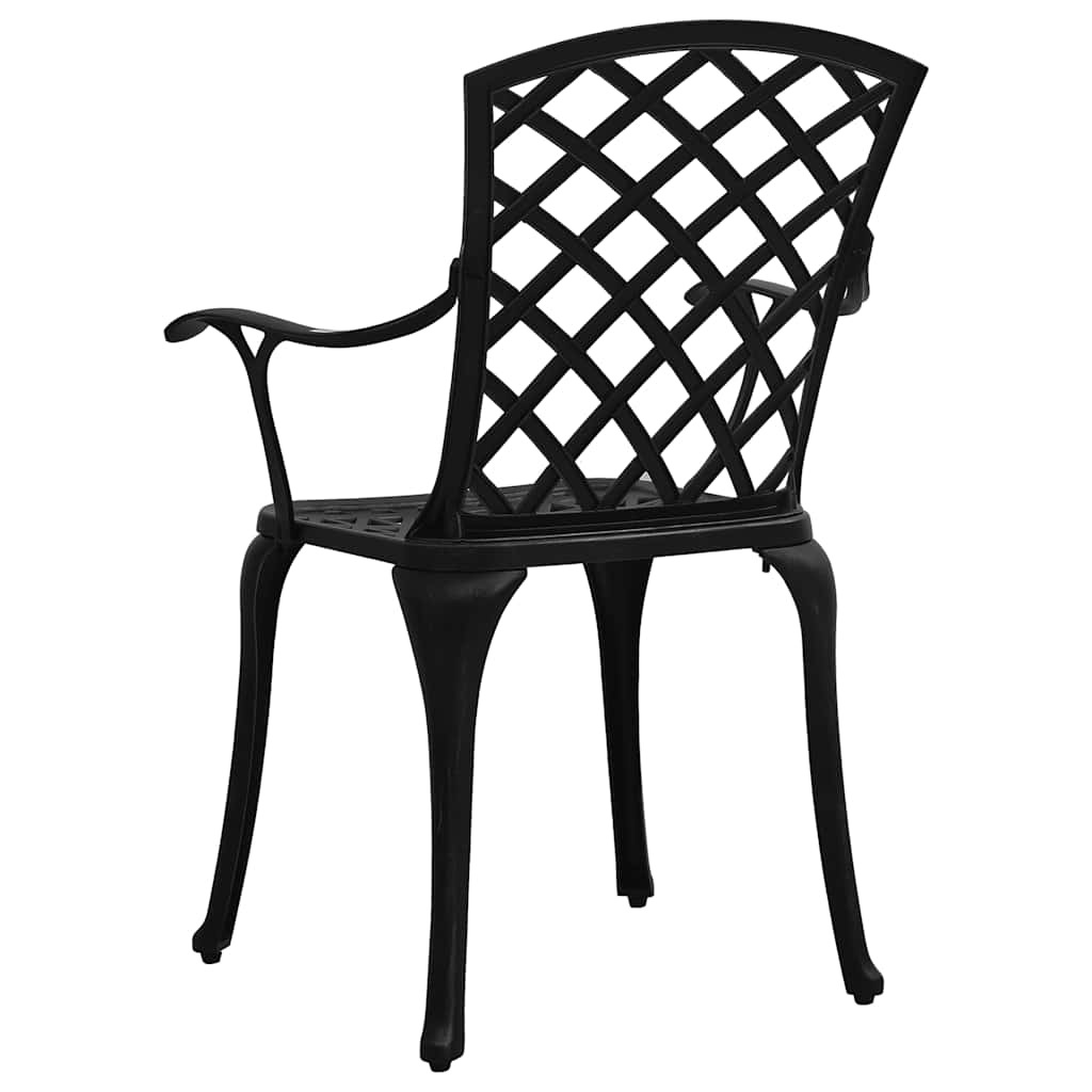 vidaXL Ensemble de bistrot 5 pièces en aluminium moulé Noir