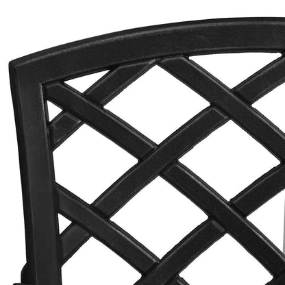 vidaXL Ensemble de bistrot 5 pièces en aluminium moulé Noir