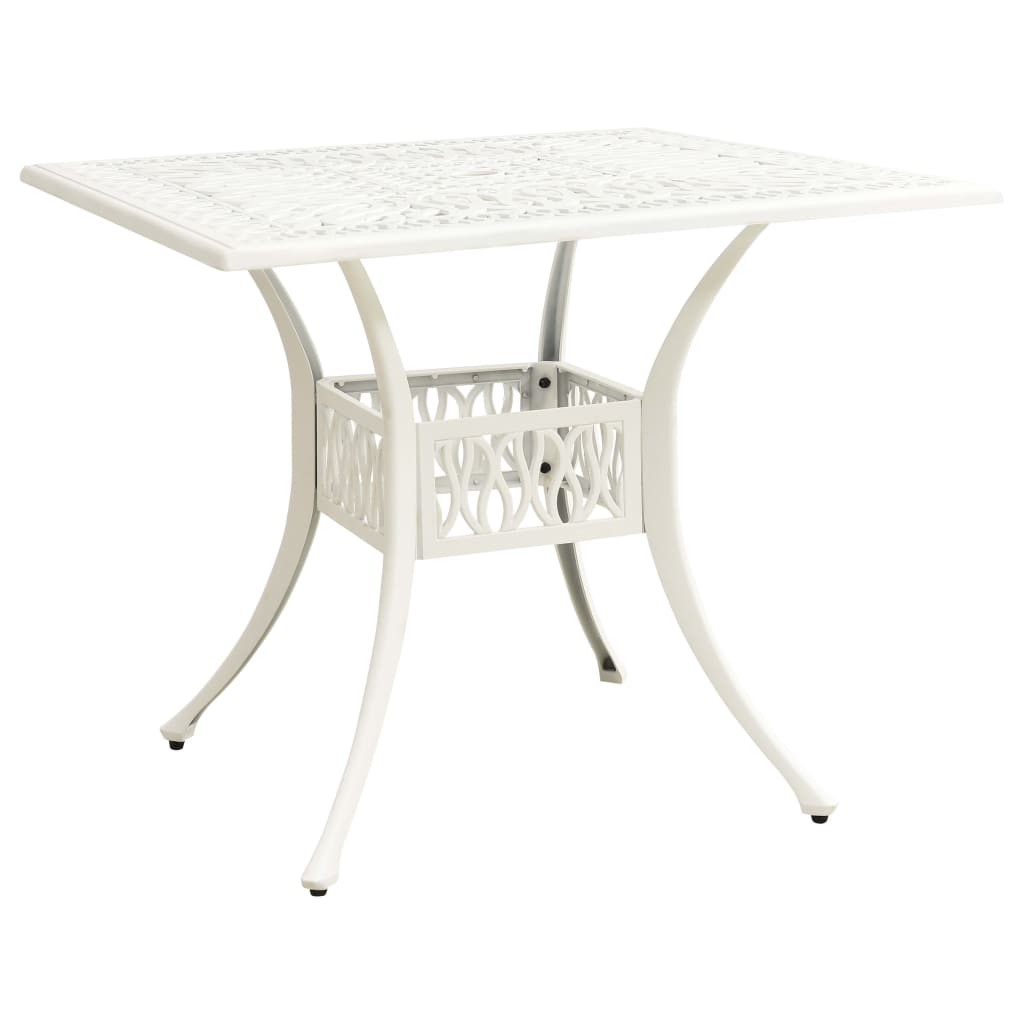 vidaXL 5-tlg. Bistro-Set Aluminiumguss Weiß