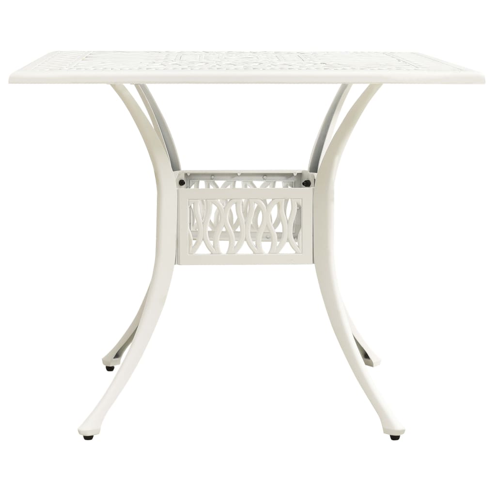 vidaXL 5-tlg. Bistro-Set Aluminiumguss Weiß