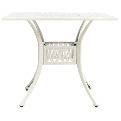 vidaXL 5-tlg. Bistro-Set Aluminiumguss Weiß
