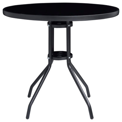 vidaXL 5-tlg. Garten-Essgruppe Aluminium und Textilene Schwarz
