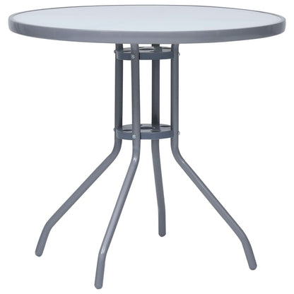 vidaXL 5-tlg. Garten-Essgruppe Aluminium und Textilene Silbern