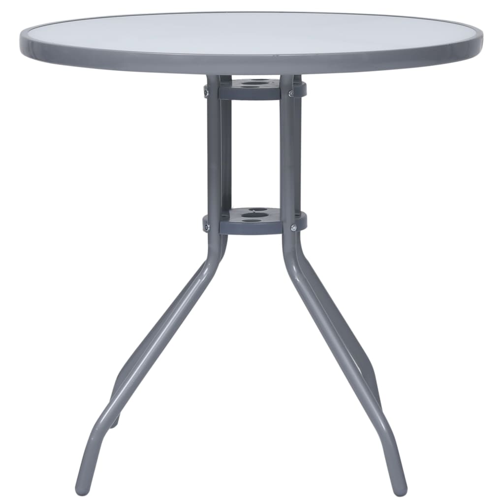 vidaXL 5-tlg. Garten-Essgruppe Aluminium und Textilene Silbern