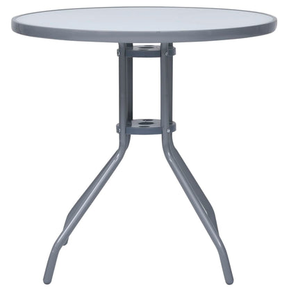 vidaXL 5-tlg. Garten-Essgruppe Aluminium und Textilene Silbern